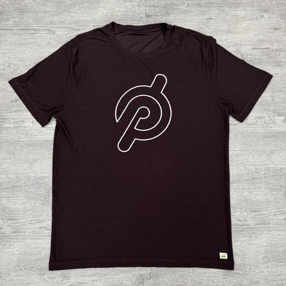 Vuori Peloton Men's L Deep Maroon Performance T Shirt Wicking Crew Neck Tee SS80 - Picture 1 of 6